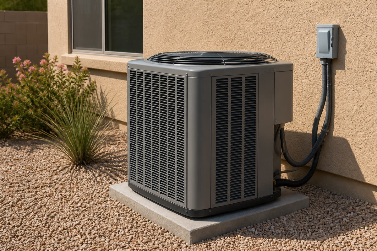 AC condenser after an AC not cooling visit
